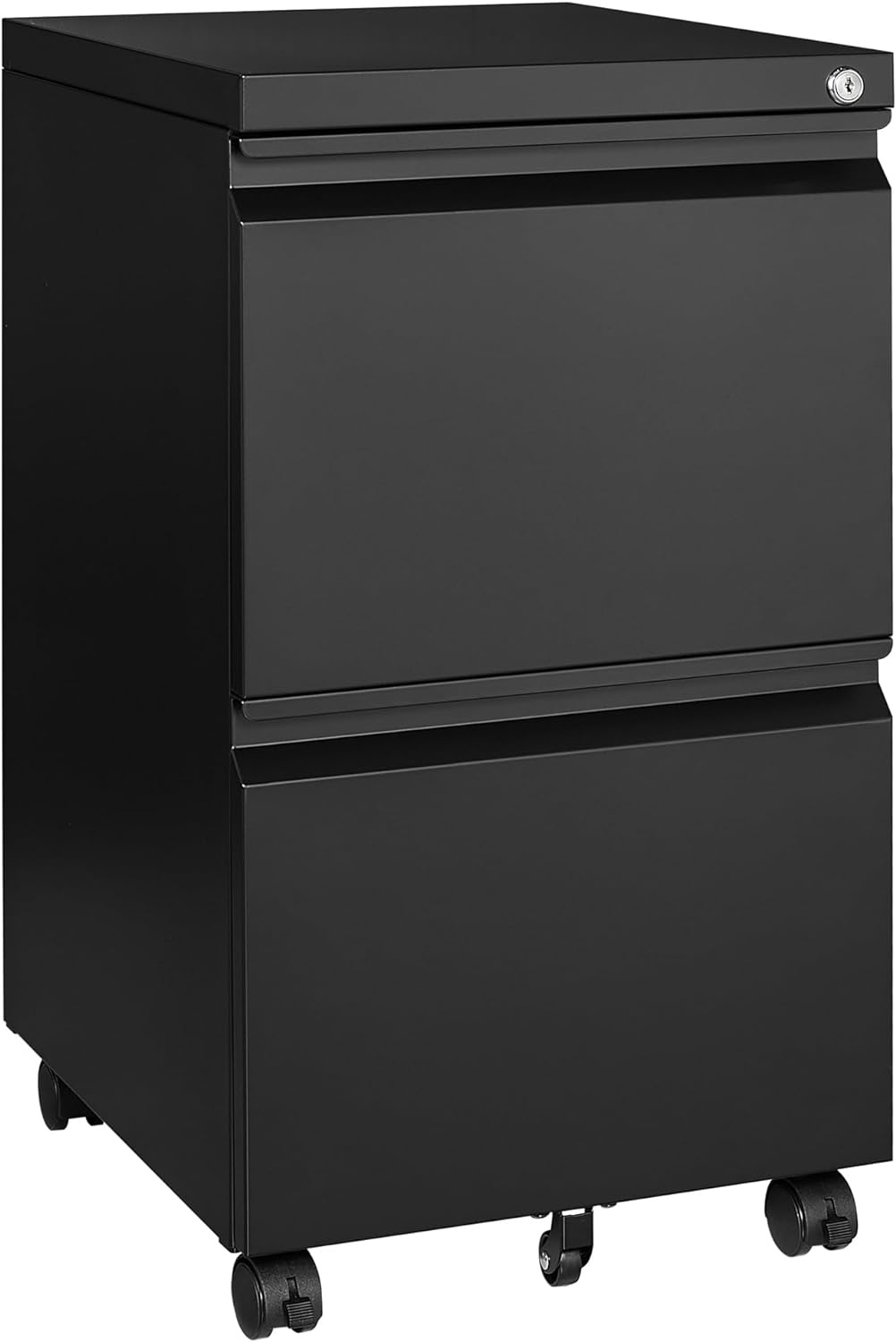 image:imageLetaya 3 Drawer Mobile File Cabinet with LockUnder Desk Metal Small Filing Cabinets for Home Office Organizer LettersLegalA4Fully Assembled Except WheelsBlackBlack