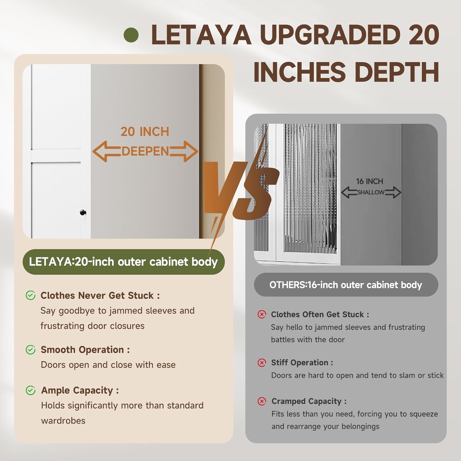 image:imageLetaya Metal Armoire Wardrobe Closet with 2 Drawers18 Deep Clothing Storage Cabinet with Doors and ShelvesCoat Closet with Hanging RodBedroomHomeCloak RoomWhiteWhite