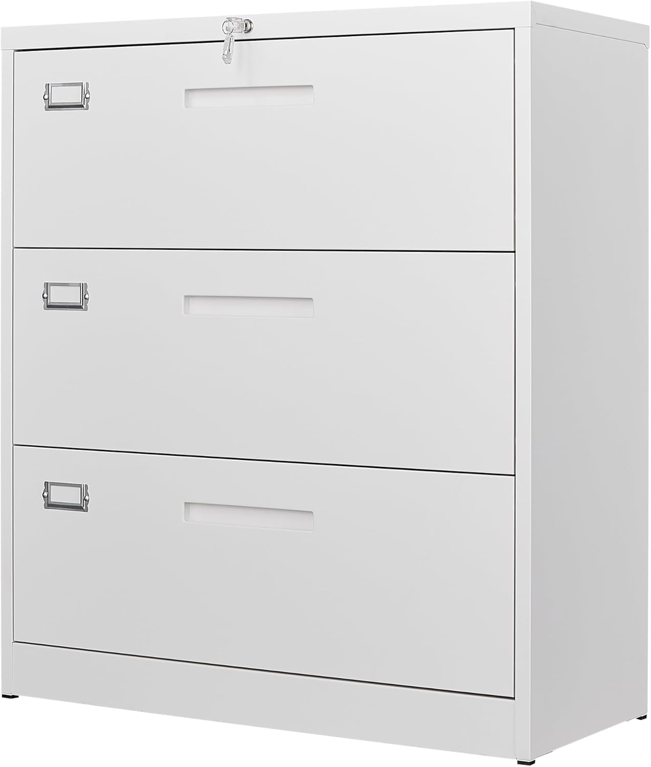 image:imageLetaya Metal Lateral File Cabinets with Lock2 Drawer Steel Wide Filing Organization Storage CabinetsHome Office Furniture for Hanging Files LetterLegalF4A4 Size Blcak2 DrawerWhite