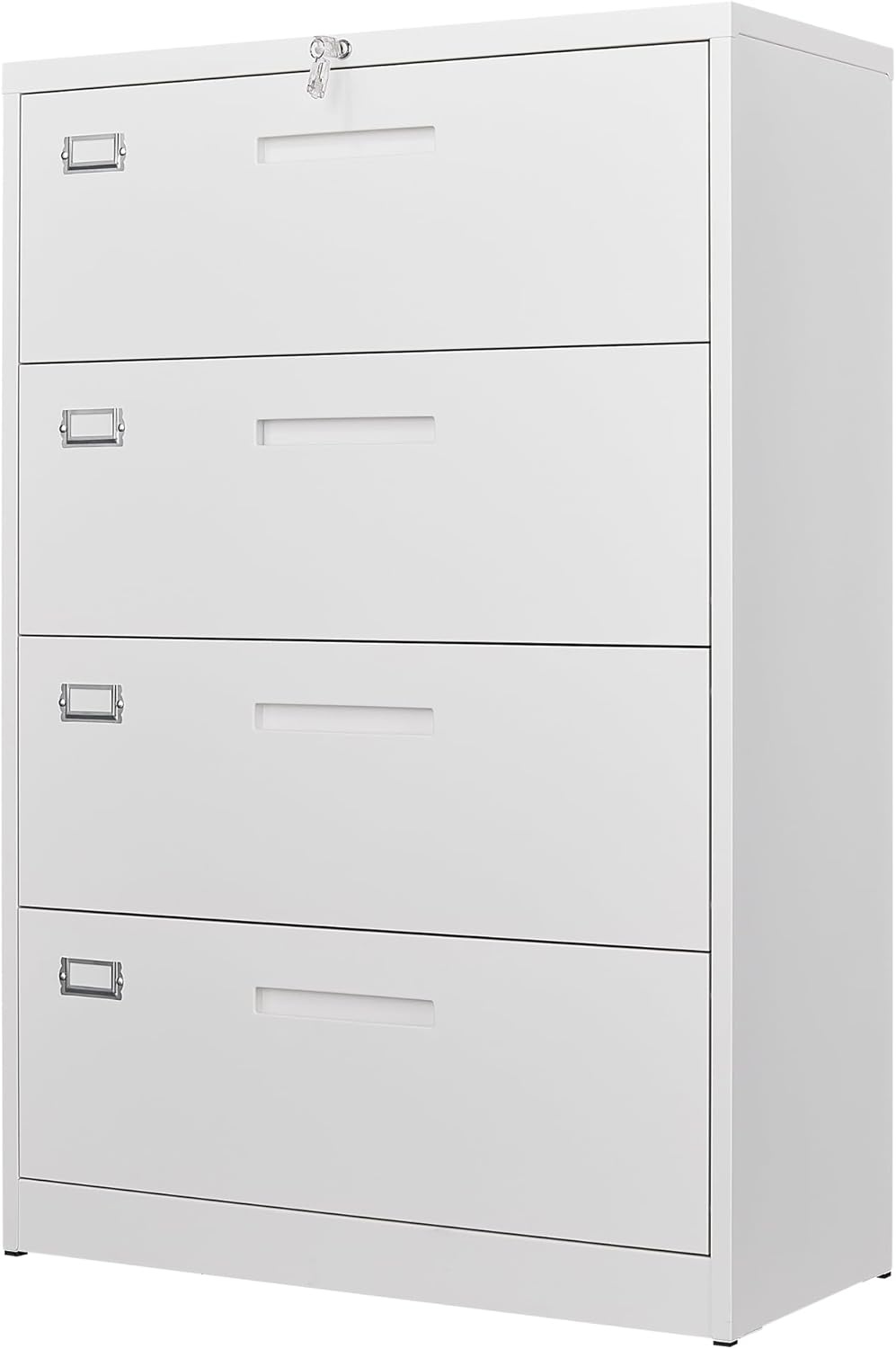 image:imageLetaya Metal Lateral File Cabinets with Lock2 Drawer Steel Wide Filing Organization Storage CabinetsHome Office Furniture for Hanging Files LetterLegalF4A4 Size Blcak2 DrawerWhite