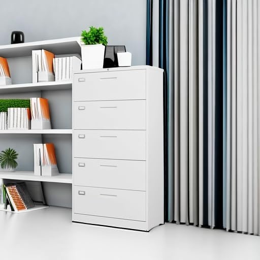 image:imageLetaya Metal Lateral File Cabinets with Lock2 Drawer Steel Wide Filing Organization Storage CabinetsHome Office Furniture for Hanging Files LetterLegalF4A4 Size Blcak2 DrawerWhite