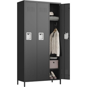 image:imageLetaya Metal Lockers for Employees15 Door Storage Locker with Shelves and Lockable Steel Cabinet for SchoolGymOfficeStaffBlack 15 DoorBlack