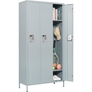 image:imageLetaya Metal Lockers for Employees15 Door Storage Locker with Shelves and Lockable Steel Cabinet for SchoolGymOfficeStaffBlack 15 DoorGrey