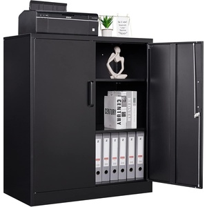 image:imageLetaya Metal Storage Cabinets with Lock Small Locker Steel Cabinets Adjustable Shelves 2 Doors for HomeOffice WarehouseGarageBlack36Black