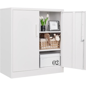 image:imageLetaya Metal Storage Cabinets with Lock Small Locker Steel Cabinets Adjustable Shelves 2 Doors for HomeOffice WarehouseGarageBlack36White