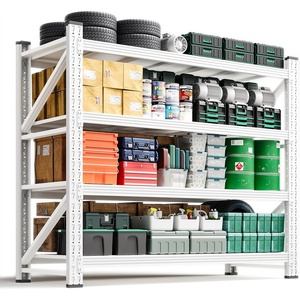 image:imageLetaya 3000LBS Storage Shelves Heavy Duty70 H Garage Shelving Units 4 Tier Adjustable Utility Rack ShelfLarge Metal Industrial Shelvesfor ShopWarehouseBasementBlack 48 W x 24 D x 70 HWhite